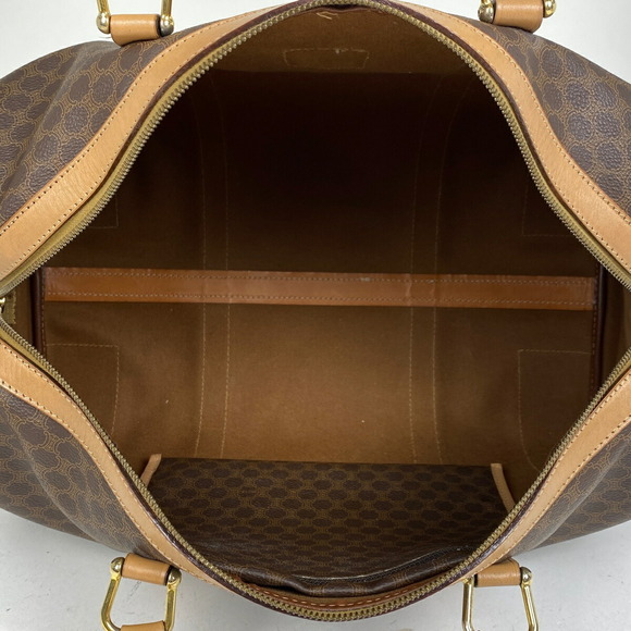 Celine Macadam Pattern Canvas Handbag Brown - Picture 6 of 6